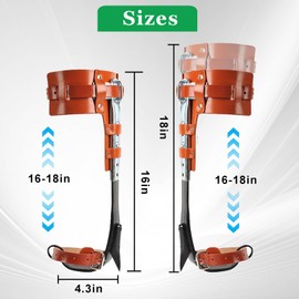 Tree Climbing Spikes Set,Tree Climbing Gear,Manganese Steel Claw,Adjustable Length Design,Tree Spikes for Tree Work,Hunting and Observation, Fruit Picking, Jungle Survival (Brown)