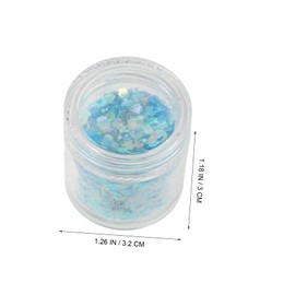 NUOBESTY Nail Shimmer Powder Luminous Glitter Sequins 4 Bottles Nail Glitters DIY Manicure Decor
