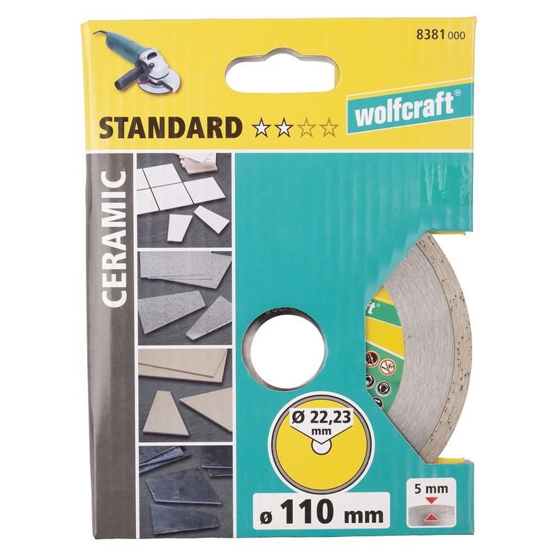 wolfcraft Diamond Cutting Disc "Standard Ceramic" for Angle Grinders I