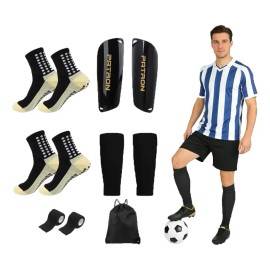 Antideslizantes Fútbol Y Manga Media Y Espinillera-6pcs