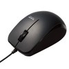 Elecom M-BL27UBSKBK Wired Mouse, 3 Buttons, Rubber Grip, Silent, Antibacterial,