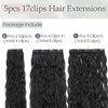S-noilite 24" Clip in Hair Extensions 5PCS Loose Waves Wavy