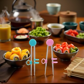 2Pairs Chopsticks Training Sailor Moon Chopsticks Reusable Metal Training Stainless Steel Learning Chopstick Helper for Adults Flatware