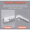 YLNANMI No Drill Self Adhesive Curtain Track Ceiling or Wall