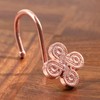 Rose Gold Shower Curtain Hooks: Pink Rust Proof Metal Shower