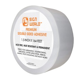 AJ Sign World Best 1 1/2" Ultra-Thin Permanent Double-Sided Tape for Arts, Crafts, Photography, Scrapbooking, Documents, All Purpose (1 1/2-Inch by 164-Feet/55 Yards)