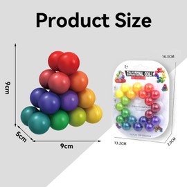 Sensory Toys for Autism Kids Toddler,Rainbow Puzzle Balls Relieve Stress Anxiety,Quiet Fidget Toys for Kids,Educational Fidget Balls for Boys and Girls,Small Sensory Balls for Adult Children