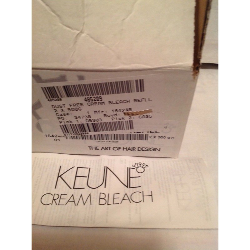 KEUNE DUST FREE CREAM BLEACH REFILL 2X 500G - 17.6