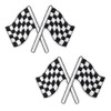 2 Pcs Checkered Flag Chequered Racing Car Sport Car Cross