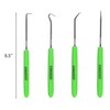 OEMTOOLS 26535 4 Piece Hook and Pick Set, Green Handled