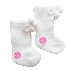 OP mini 660852 2 Pairs Newborn to 6 Months 9cm Baby Socks, High Socks, White, white