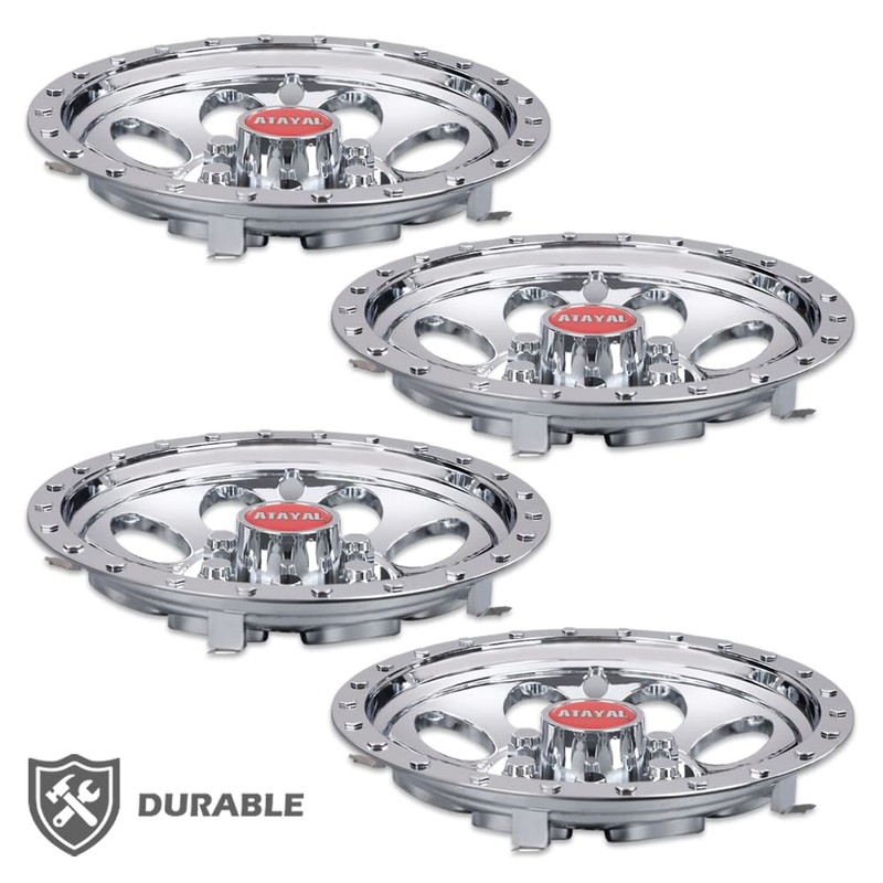G-PLUS 10" Chrome Wheel Cover Hub Caps Compatible with EZGO