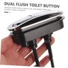 Vaguelly Oval Toilet Flush Button Black Dual Flush Button Replacement