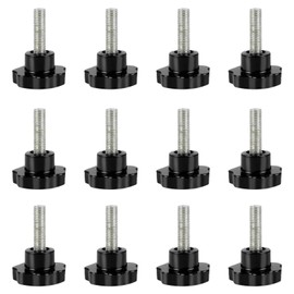 M6 x 40mm 12pcs Clamping Knob Star Shape Plastic Head Thumb Screws Adjustment Clamping Screws for Machinery Industrial Equipment Black