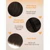 DOORES Sew in Brown Hair Extensions Real Human Hair, Weft