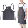 Unisex Waterproof Black Denim Hair Cutting Barber Salon Coffee Waiter