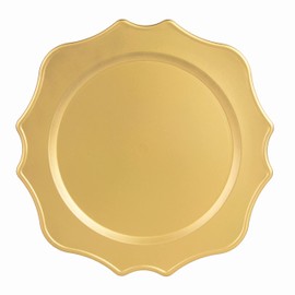 10 Strawberry Street Matte Gold Fran 13" Lacquer Charger, Set of 12