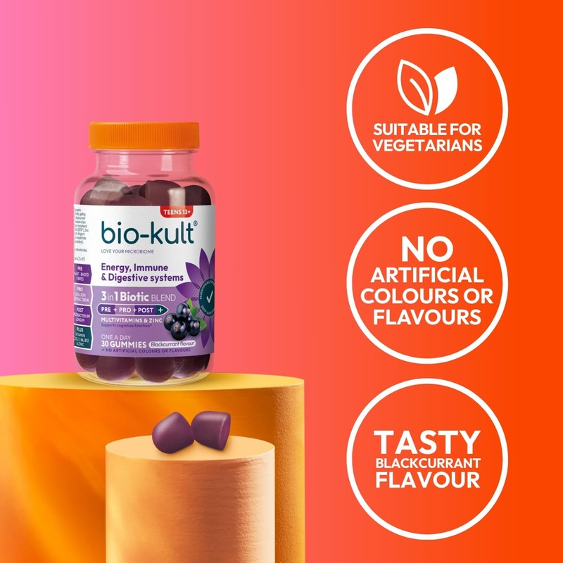 Bio-Kult 3in1 Biotic Blend Probiotic Gummy with Multivitamins, for Teens