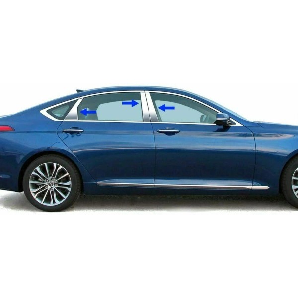 Best for Less fit:2015-2020 Hyundai Genesis G80 6Pc Pillar Post