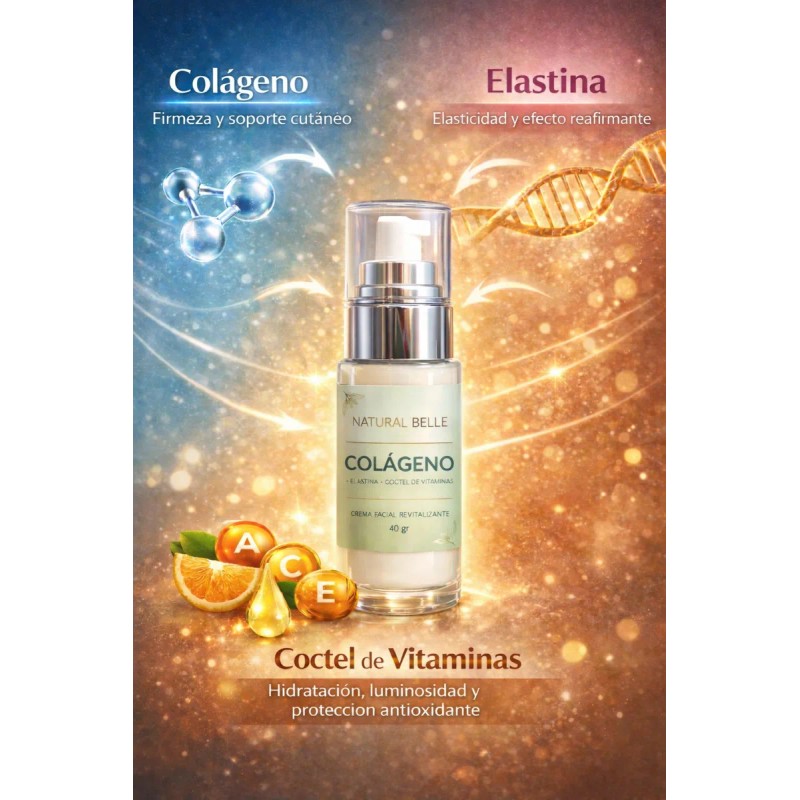 Crema Facial Reafirmante Colágeno Elastina Vitaminas Mixta Día Noche