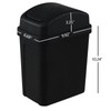 Minekkyes 1.8 Gallon Plastic Swing Top Trash Can, Garbage Bin