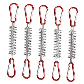 Gatuida 1 Set Outdoor Spring Hook Buckle for Camping Tent Pegs Guy Ropes Hooks Wind Resistant Lightweight Durable Versatile Tension for Hiking Awning Protection