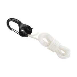 Nite Ize CamJam XT Aluminum Rope Tightener - Versatile Tie Down Cam Mechanism with Carabiner Clip - Secure Hiking Gear Essential - Rope Tie Down Accessory - Black/White