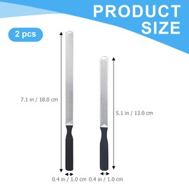 RAMGLYO 2 Pcs Toe Nail Files for Thick Nails Professional 4 Sides Nail File Stainless Steel Nail Dresser Manicure Pedicure Tool for Men Seniors Dogs