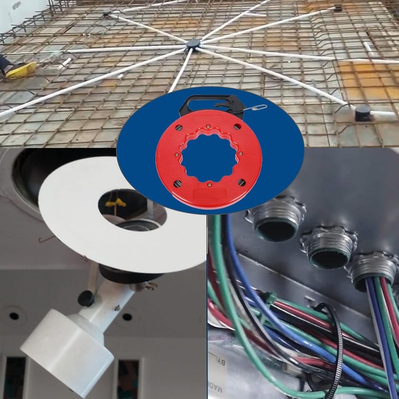 Fish Tape Wire Puller, 50 ft (30m) Steel Cable Pulling