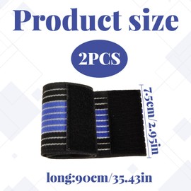 2 Pcs Support Brace Knee Bandage Calf Support 90cm Adjustable Sports Knee Wraps Elastic Calf Compression Bandage Sleeve Kn ee Brace Elastic Kne e Sup port for Kn ee Elbow Wrist Ankle(Blue-black)