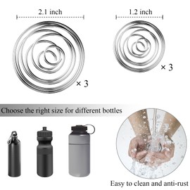 Onkuly 6 Pcs Shaker Balls Replacement Shaker Bottle Ball 2 Sizes Stainless Steel Mixing Balls for Protein Shaker, Drinking Bottle