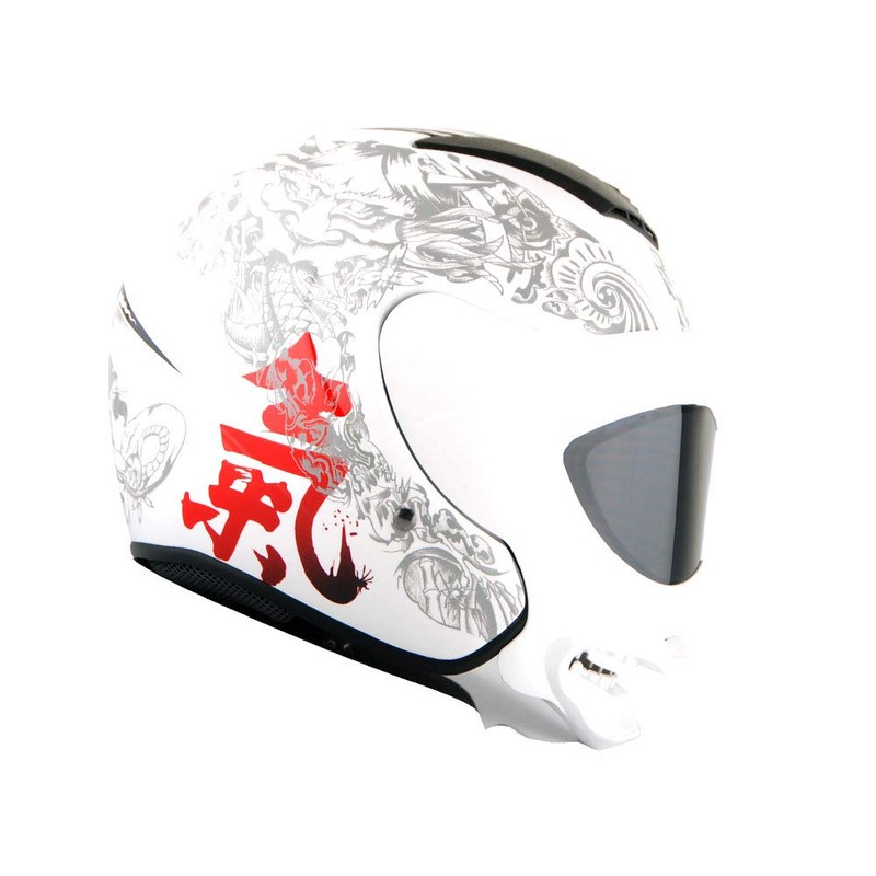 1Storm Motorcycle Open Face Fiber Glass Dual Visor Helmet Scooter