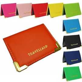 Glemified - New Leather Oyster Travel Card Bus Pass Holder Wallet Rail Card Cover CASE (Orange)