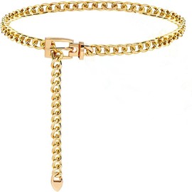 XuoAz Western Concho Chain Belt for Women - Cowgirl Gold-Chain-Belts for Dresses Jeans Country Concert Outfit