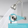Nuodan Shower Head Extension Arm with Flange, S Shaped High