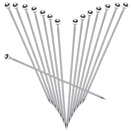 SOGEWO 6" Stainless Steel Cocktail Picks, Reusable Metal Toothpick, Martini Toothpicks for Olives, Fruit Stick Toothpicks, Appetizers Sandwich Fruit Picks (6Inch, Set of 15)