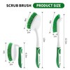 Scrub Brush Set of 4 Pack, Heavy Duty Shower Cleaning