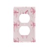 KJIZMO Duplex Outlets Wall Plate Cover, Unbreakable Pink Bows (1)