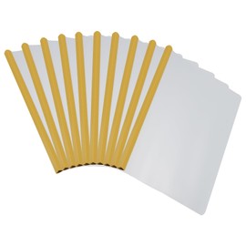 PATIKIL Clear Report Covers with Sliding Bar, 10 Pcs 15mm Slide-Grip Resume Covers 135 Sheets Capacity, A4 Presentation Folders for File, Resume Yellow