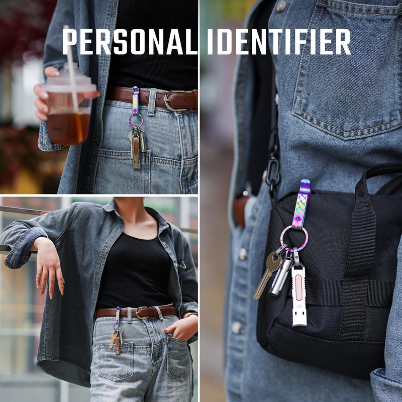 KeyUnity KM00 Titanium Carabiner Key Ring EDC Double Sided Belt