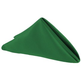 CVL 10 Pcs, Lamour Satin Napkin 20"X20" - Emerald Green for Wedding & Event Decor
