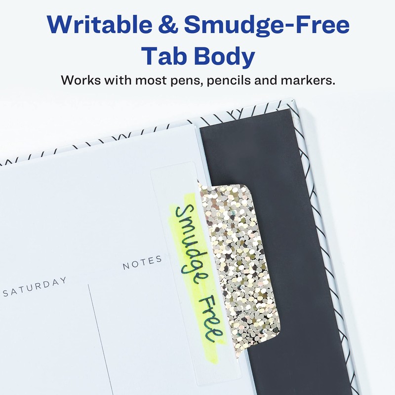 Avery Ultra Tabs Luxe Collection, 2.5" x 1" Margin Tabs,