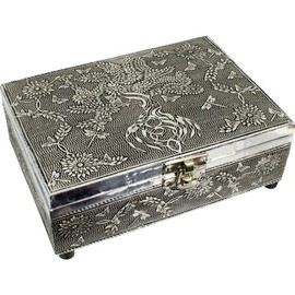 New Age Source Metal Tree of Life Jewelry Box, Silver