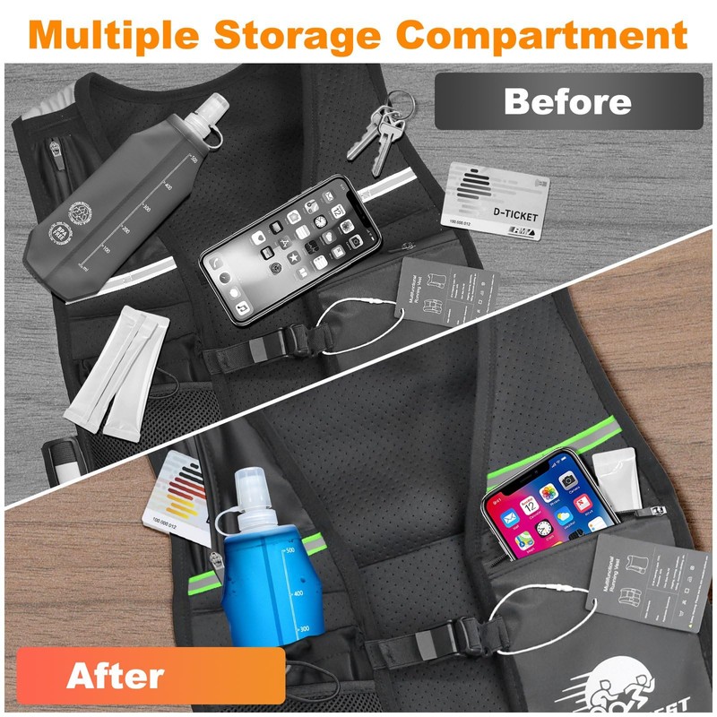 Running Hydration Backpack - Lightweight Running Vest With 1.5L Hydration