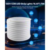 Aclorol COB LED Strip Light 110V 16.4ft/5M Blue LED Strip