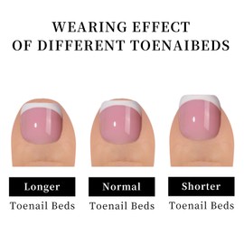 Maigitur Toe Nail Tips - Short French Tip Toenail Press Ons, 120Pcs Brown Soft Gel Toe Nail Tips, Soak Off Press On Toenails Square Fake Toes for Women Girls Manicure