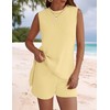 NENONA Womens 2025 Knitted Lounge Sets Sleeveless Tunic Top Matching