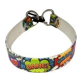 SparkDog Collars Quick Adjust E-Collar Replacement Strap Dog Training Collar Fits Dogtra Replacement Strap, Genuine BioThane®-Made in The USA (Crash Boom, 3/4")