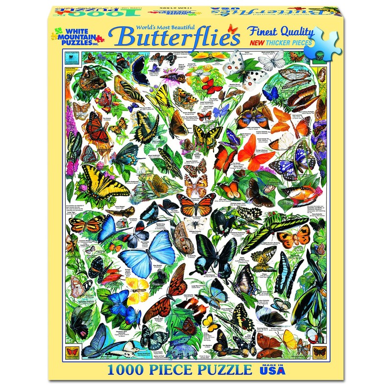 White Mountain Puzzles Butterflies of the World - 1000 Piece