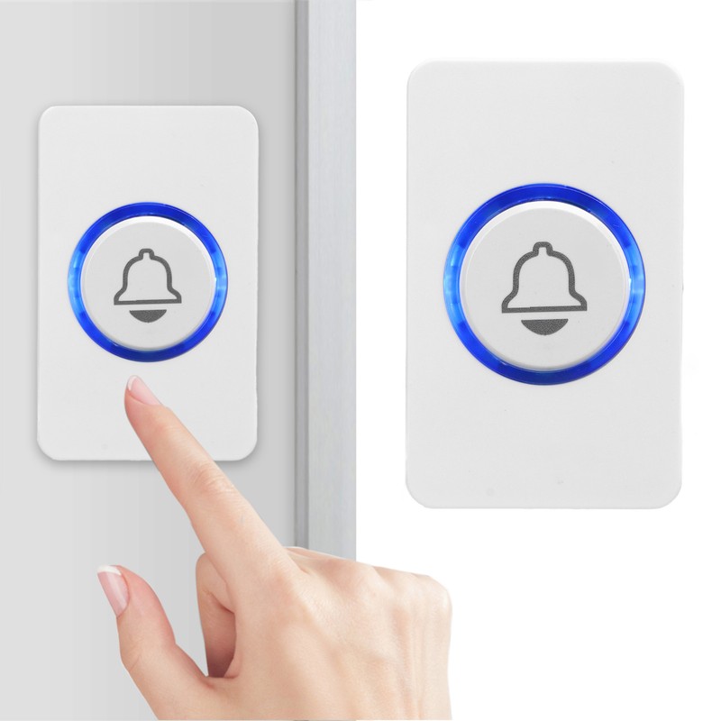 Remote Control Doorbell Wireless Long Distance Loud Volume Stick Music